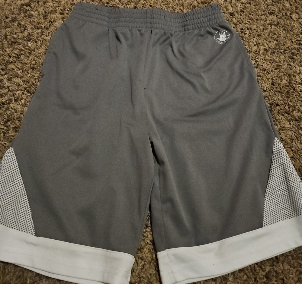 Men's Gray Athletic Shorts with White Trim